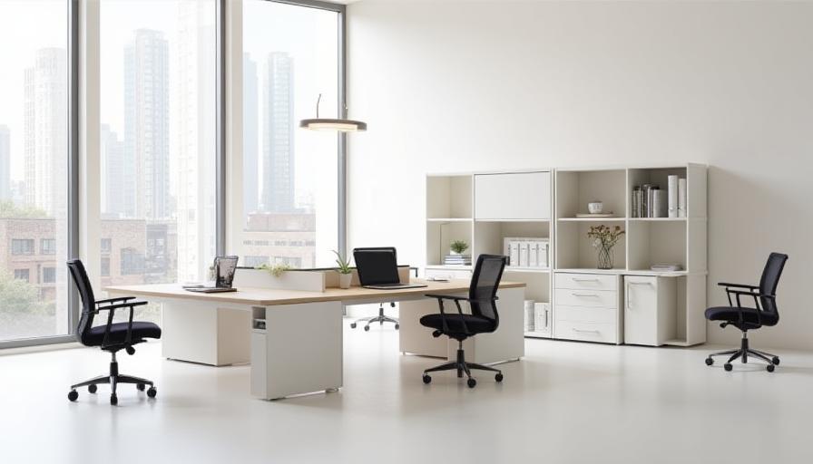 Modern office desks in various styles